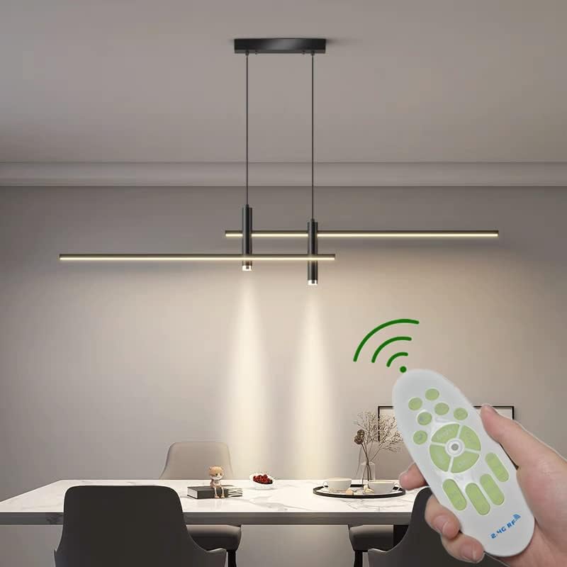 Lampadario LED Sospensione Lineare 120cm - Dimmerabile Con Telecomando, Per Sala Da Pranzo E Cucina - Foto 8