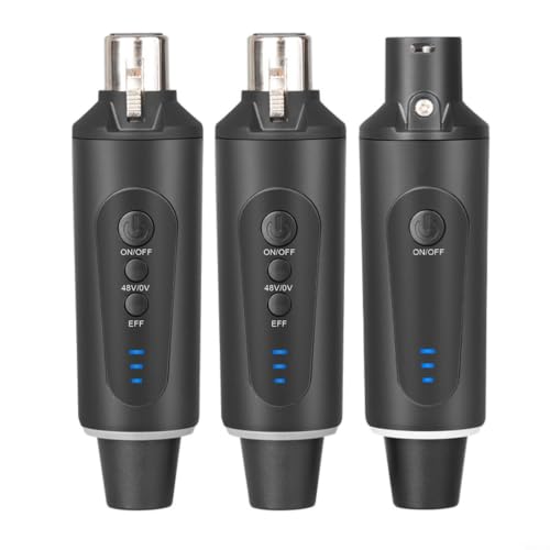 Sistema XLR inalámbrico de 48V con transmisor y receptor portátil para audio