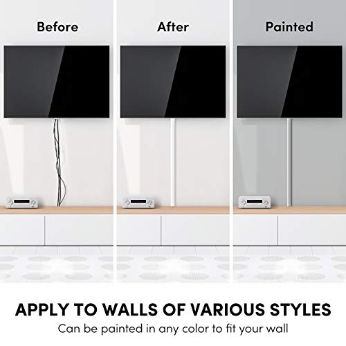 image for EVEO Cord Covers for Wires on Wall - 153in Cable Management Cable Hide