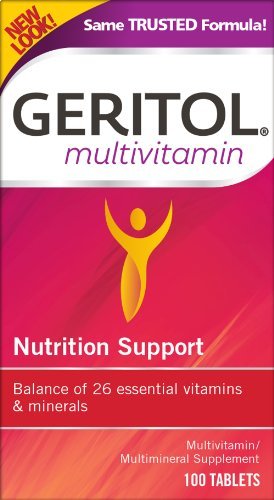 Geritol Complete Multi-Vitamin Mineral Supplement Tablets, 100-Count Bottles by Geritol - Pack of 2