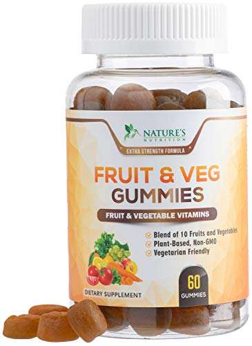 Fruit and Vegetable Gummies for Adults Extra Strength Daily Multivitamin Gummy - Premium