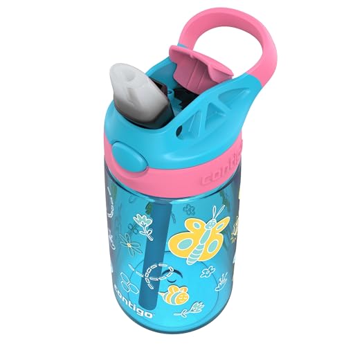 Image of Contigo Kid's 14 oz. AutoSpout Straw Water Bottle - Blue Raspberry /Azalea