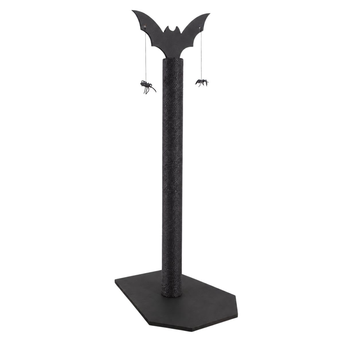 YöL Cat Scratching Post Halloween Black Bat Dangling Spider Pet Toy 86cm