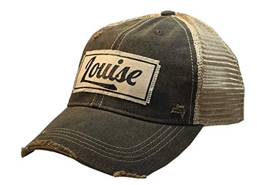 VINTAGE LIFE Best Friends Baseball Cap for Women Funny Trucker Hat Cute Distressed Ball Caps (Louise Black)