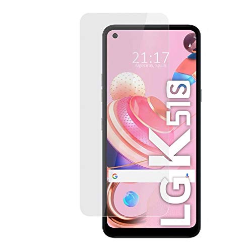 MB ACCESORIOS Protector de Pantalla, Cristal Templado con Pegamento Completo para LG K51S