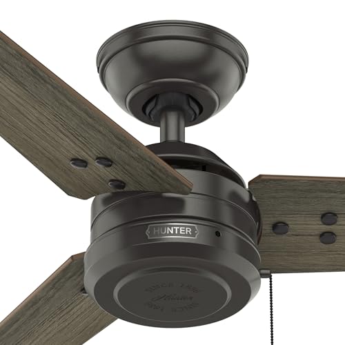 Image of Hunter 44 inch Cassius Indoor /Outdoor Ceiling Fan, Pull Chain, Noble Bronze