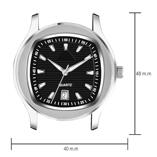 Image of styledose Minimalist dial Softest Adjustable Silicon Belt Quartz Analog Date Display Wrist Watch for Men