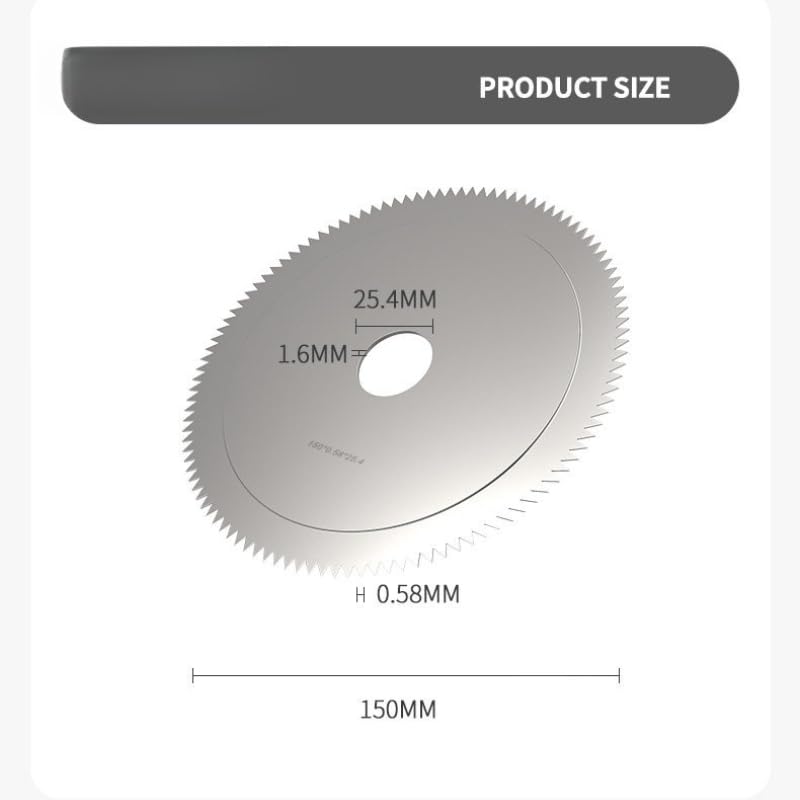 Fret Slotting Saw Blade 0.58mm Thin Kerf, Carbide Precision Slot Cutter for Table Saw, Guitar Fretboard Slotting Luthier Tool, Replacement for Fret Repair and Scale-Accurate Setup