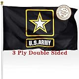 XIFAN Premium Double Sided Flag For US Army Military - Heavy Duty 3ply Polyester Durable Vibrant...