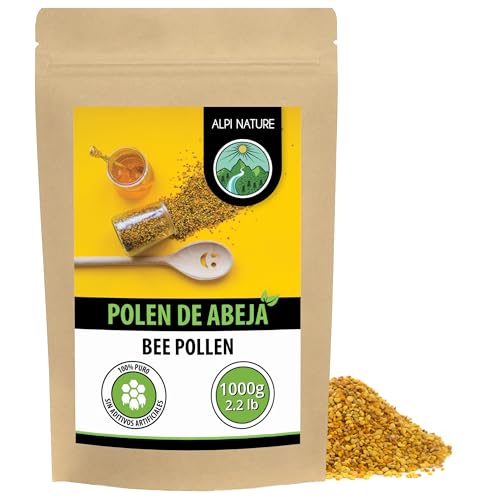 Alpi Nature Polen de Abeja Natural 1kg, Polen de Abeja Gránulos, Gránulos Naturales