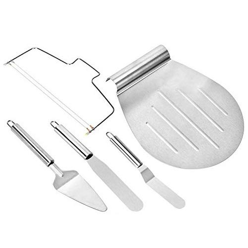 Kuchenheber Set, Queta Tortenheber Set Torten Set inkl, 2 Spatula, Pizzaschaufel, Kuchenheber, Tortenbodenteiler, Backen DIY für Kuchen, Pizza, Kuchen, Desserts und Kuchen Dekorieren