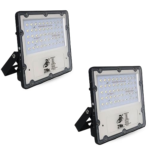 Image of D'Mak 50W Lens Led Flood Light - Ip65 Waterproof Led Lights with 120 Wide Beam-Led Lamp Lights for Yard,Showroom,Shop, Factory,Garden, Playground & Home (50Watt, Pack of 2)