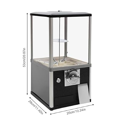 Commercial Vending Machine w/Stand, 25 Cent Coin Operated Metal Candy Dispenser Machine w/ 4 Keys for Game Stores Retail Stores Amusement Parks