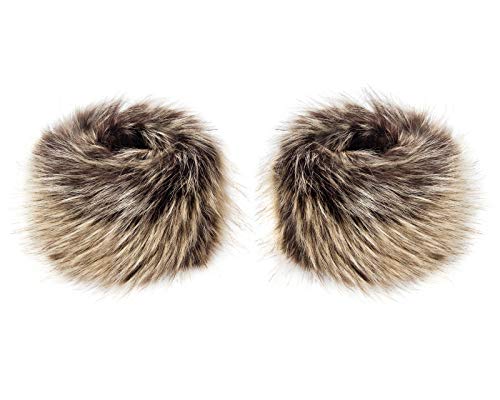 Futrzane Classic Cuffs - Faux Fur Cuffs for Wrists - Womens Coats Furry Warmers