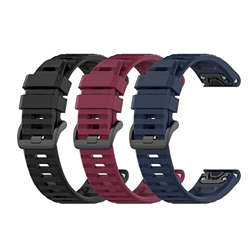 Bracelet Garmin Fenix 5 anti-transpiration lot de 3 en silicone Quickfit 22mm