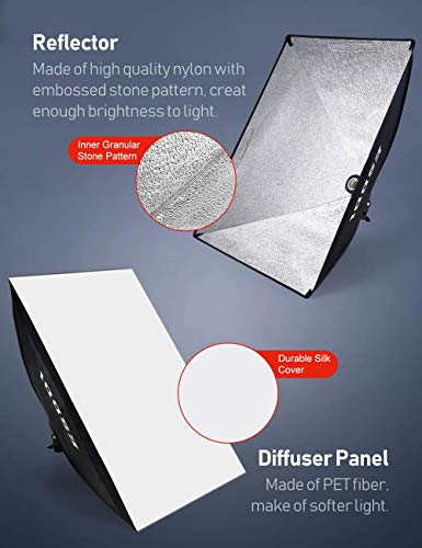 Softbox Beleuchtungs-Set MOOH für Fotografie 50 x 70 cm