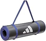 adidas Training Mat with Carrying Strap - 10mm Thick Exercise Mat, Non-Slip for Yoga, Pilates, Stretching
