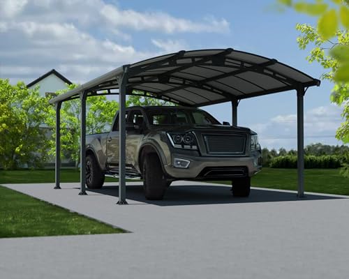 Palram Arcadia 5000 Carport, robuste Struktur für ganzjährige Nutzung, grau