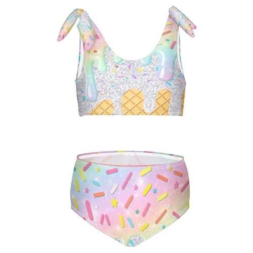 Image of Girls Tankini Swimsuit Bathing Suit Two Piece Bikini Summer Beach Swimwear with Adjustable Strap 3-12 Years
