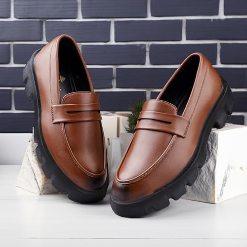 Image of WUGATTI Men's Synthetic Leather Lightweight & Office Wear Slip-On Loafers