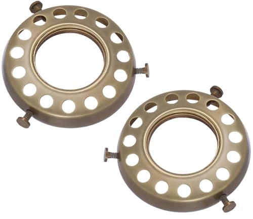 Image of Set of 2, Uno-Type 2 1 /4 inch Shade Holder in Solid Brass - Fits Lip Fitter Shades - Screw-On Lamp Shade Adapter - Antique Brass Finish by A29