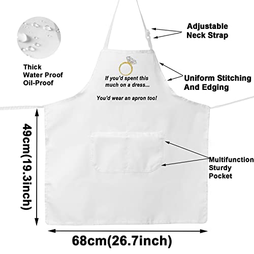 Wzmpa Wedding Apron For Bride Bridal Shower Gift If You'd Spent This Much On A Dress Adjustable Apron For Wedding (Spent Much Apron) #TOP1
