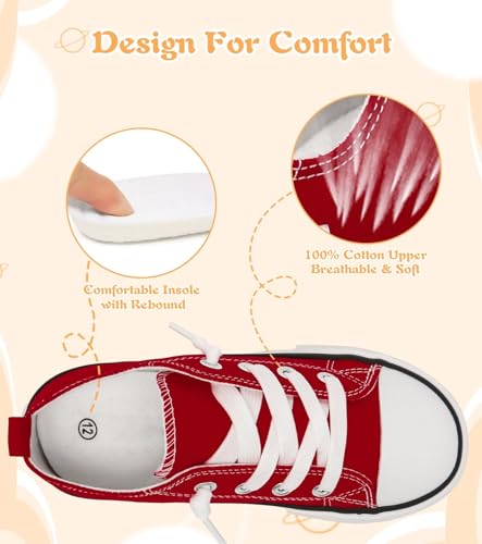 Image of Toddler Little Kid Cushioned Canvas Shoes Slip On Sneakers Soft and Durable