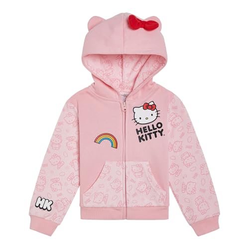 Amazon.com: Hello Kitty Toddler Girls Fleece Zip Up Cosplay Hoodie