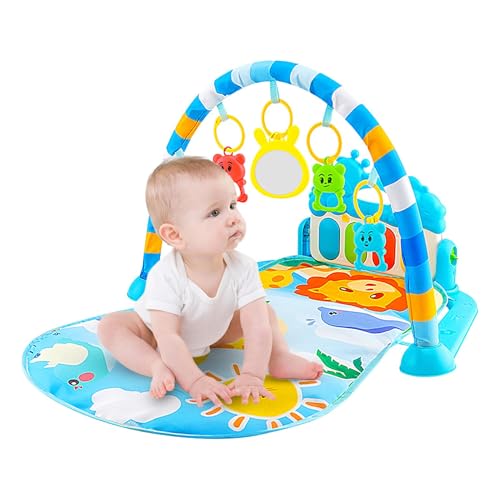 ETUCYNG 幼児用アクティビティマット、幼児用プレイジム - キッズジムプレイマット,面白いピアノ遊びキッズアクティビティマット 5 つの子供の感覚のおもちゃ、音楽とライト付き男の子と女の子用 3-6-12 ヶ月用