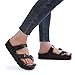 Goosecret Women's Platform Sandals with Arch Support Comfortable Foam Slides Summer Beach Sandals with Adjustable Buckle Black, 39