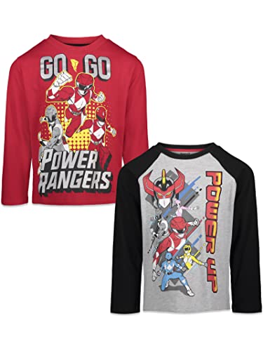 Power Rangers Red Ranger Zach Blue Ranger Megazord 2 Pack T-Shirts Toddler to Little Kid