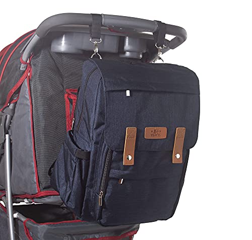 Bolsa Mochila Maternidade Impermeável Bebê Menino Menina Azul marinho BH STORE