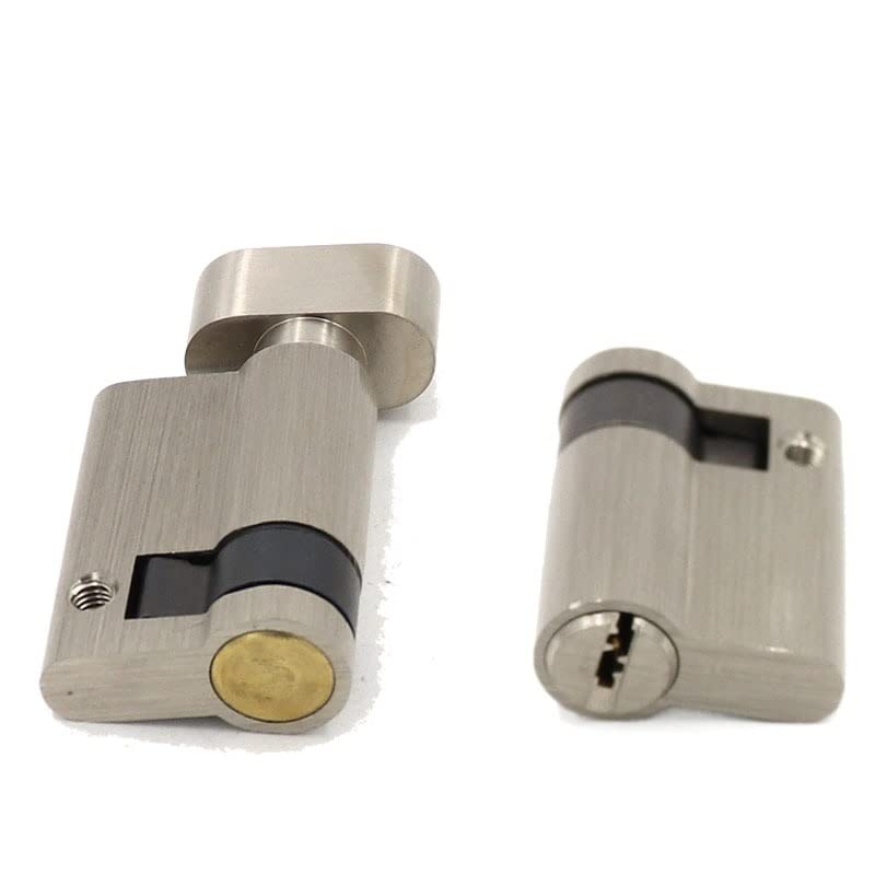 Door Lock Cylinder,Door Lock with Key,1 Pcs Invisible Door Lock Half Eccentric Lock Cylinder,with Knob,45mmx32MM(Color:with Key) (Color:with (Size : with Knob)