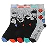 Bioworld Jujutsu Kaisen Character Art Adult 5-Pair Casual Crew Socks-OSFA