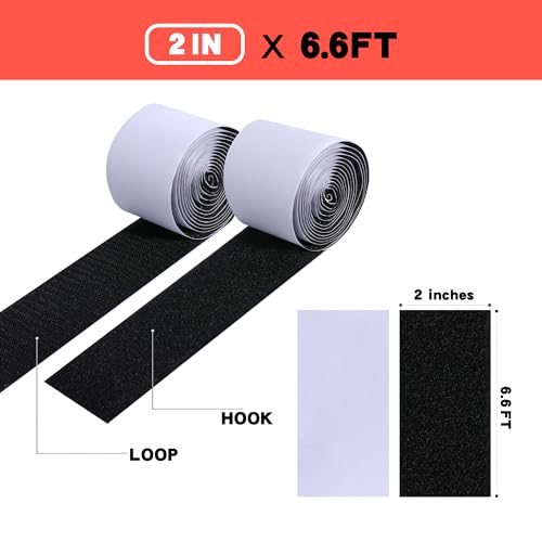 SATONE Pedalboard Mounting Tape Hook and Loop Strips with Adhesive