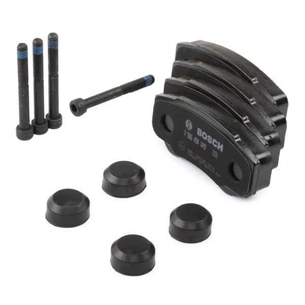 Bosch BP1507 - Pastiglie Freni Auto, Asse Anteriore - Qualità Bosch - Riduzione del Rumore e della Polvere - Certificazione ECE-R90 - Senza Rame - 1 Confezione da 4 Pastiglie - Con Accessori