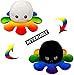 Polipo Reversibile Peluche, Polpo Peluche può Esprimere Emozioni e Alleviare Lo Stress, Simpatica Bambola di Polpo a Doppia Faccia, Peluche Polpo Reversibile per Bambini Regalo di Festa