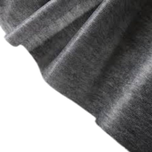 Rhapsew Lightweight Fusible Iron-On Interfacing Fabric – 150cm Wide – White, Black, Charcoal – Polyester for Dressmaking, Crafts -1.25 Metres Long Multiples Sent As Continuous Lengths (Charcoal)