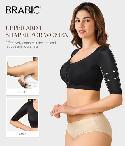 BRABIC Shaper Tops for Women Arm Compression Post Surgery Front Closure Bra Tank Top Shapewear3