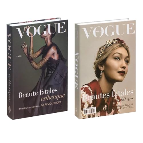GNAUMORE Beaux Faux Livres pour La Décoration,Livre d'Affichage Faux Élégant Creative Deco,Boite Livres Décoratifs pour la Décoration Intérieure,pour la Maison/Table Basse/Bureau,2PC