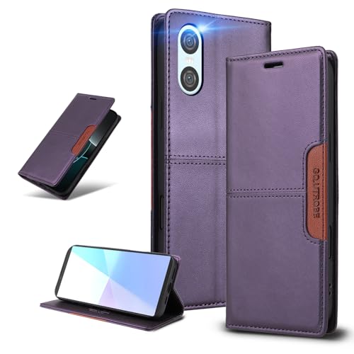 UnivoColors Sony Xperia 10 VI�iSO-52E/SOG14/XQ-ES44�j�P�[�X �蒠�^ �������� ���z�^ �g�уJ�o�[ RFID�u���b�L���O �J�[�h���[ �}�O�l�b�g�J�� �X�^���h�@�\ �S�ʕی� �J�����ی� �Ռ��z��(�p�[�v��)