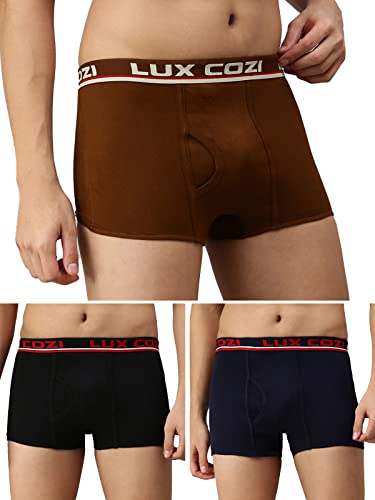 Image of Lux Cozi Bigshot Men's Cotton Semi Long Trunk (Pack of 3)