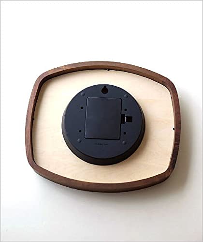 Amazon.co.jp: 掛け時計 おしゃれ 木製 ウォルナット 無垢材 静音