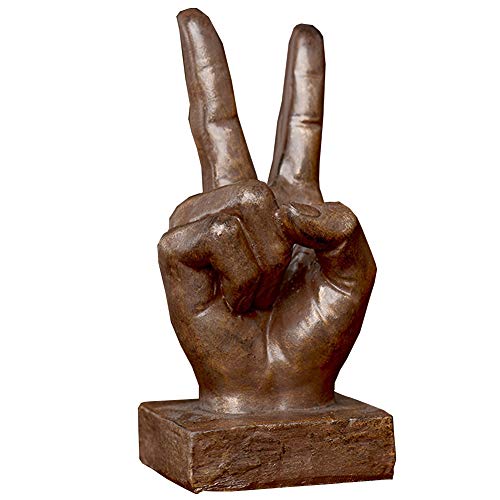 WLVG Figurine Vintage Statue Ornement Résine Doigt Forme—OK/Oui/Bonne Sculpture, Mode Salon Bureau Chambre d'enfant Chambre Décoration Cadeau,Oui