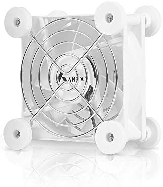 ANEXT, USB Fan, USB Computer Fan, Silent Fans for Receiver DVR PlayStation Xbox Computer, (80mm,White)