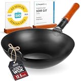 YOSUKATA 13.5 Inch Pre-Seasoned Wok