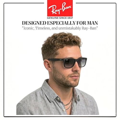 Image of Ray-Ban RB4165 JUSTIN CLASSIC Square Shape Sunglasses for Men with Official Eyewear Kit