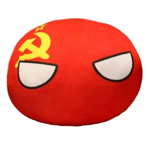 SNS Components USSR 30cm Countryballs Country Ball Cute Soviet Union CCCP Hammer & Sickle Communism Flag Cuddly Meme Ball Toy Gift Pillow
