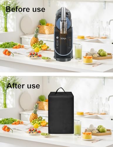 Slushie Machine Cover Frozen Drink Maker Lid Waterproof Dustproof Anti-Static Nylon Lid For Ninja Professional Maker Slushie Machine FS301/Ninja SLUSHi Professional Frozen Drink Maker FS301C (Black)