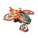 Dickie Toys - Spielzeug-Helikopter Sky Patroller (35 cm) - Rettungs-Flugzeug mit einklappbaren Flügeln & Wasser-Spritzfunktion, Spielzeug-Hubschrauber für Kinder ab 3 Jahren, Mehrfarbig, 203794000